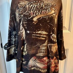 Christopher & Banks Woman’s PATRIOTIC Long Sleeve Tee. Size XL and NWT.